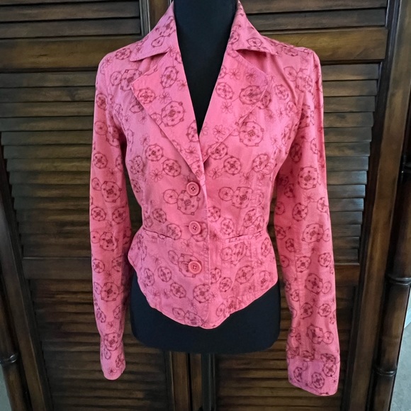 🌺DKNY Women’s Coral Detailed Stitching Short Blazer Jacket Size Small🌺 - Picture 5 of 7